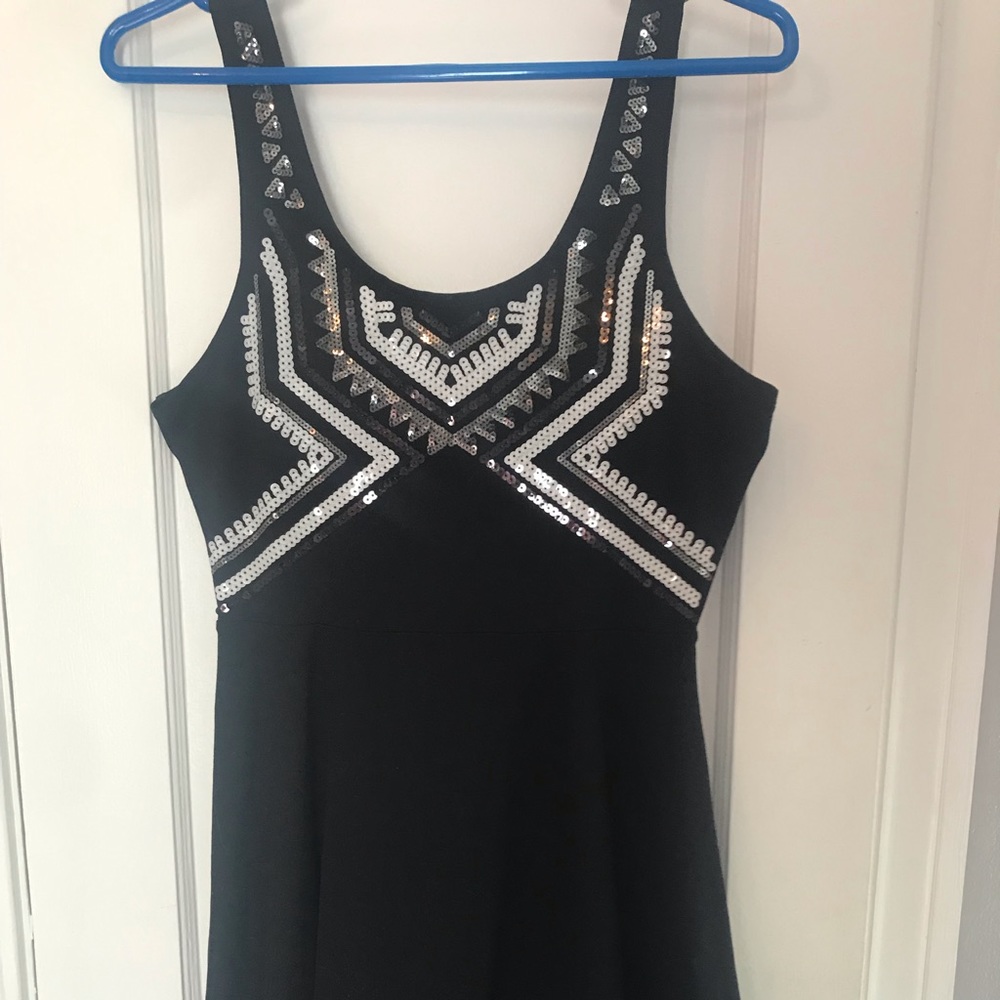 Express black dress with sequin details